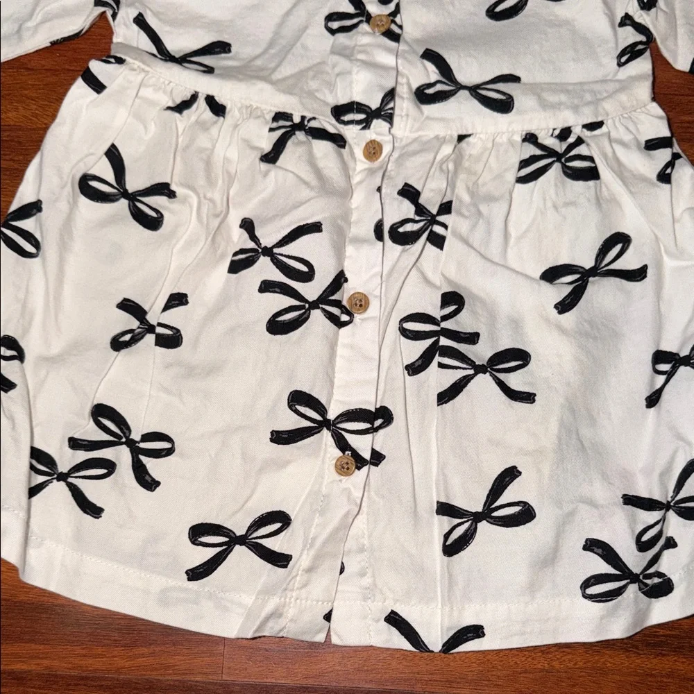 Baby Girl Carter's Dress with Black Bow Design